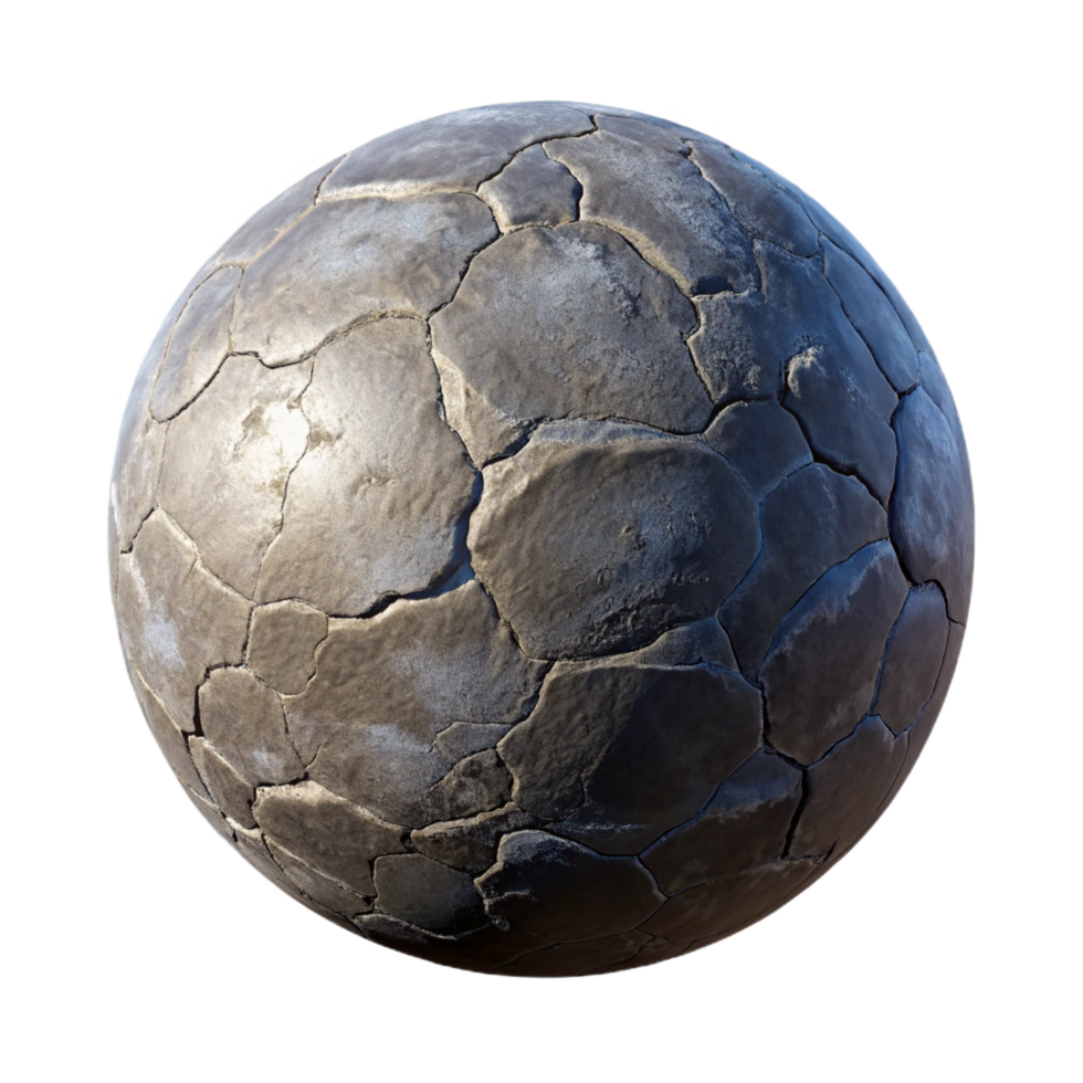 unforgettable modern Photorealistic, ultra-detailed, isolated cutout of a single, rogue planet, barren surface, cracked terrain with Transparent Background fine detail png