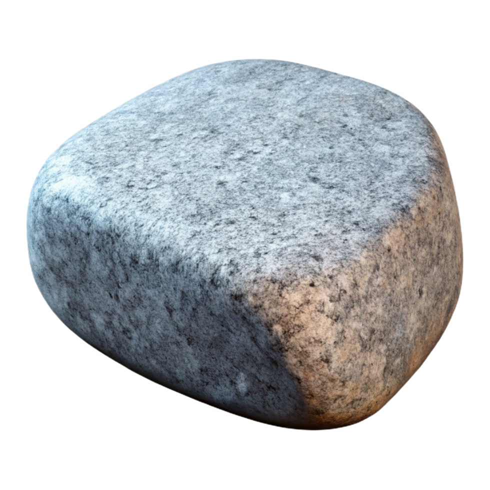 distinctive retro Photorealistic, isolated cutout of a single, granite cobblestone with Transparent Background 8K png