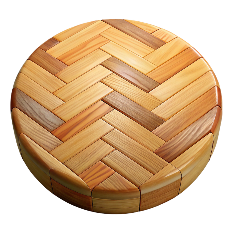 serene dreamy urban Hyper-specific, professional render of a single, parquet flooring block, oak wood with Transparent Background studio quality png