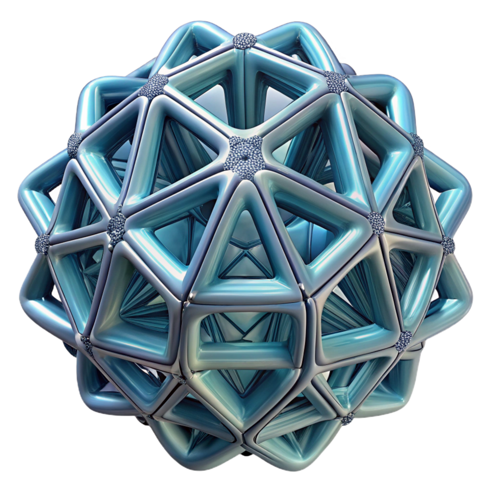 passionate glorious Concept art style, isolated cutout of a complex, geometric fractal structure, intricate wireframe render, ultra-detailed with Transparent Background genuine png