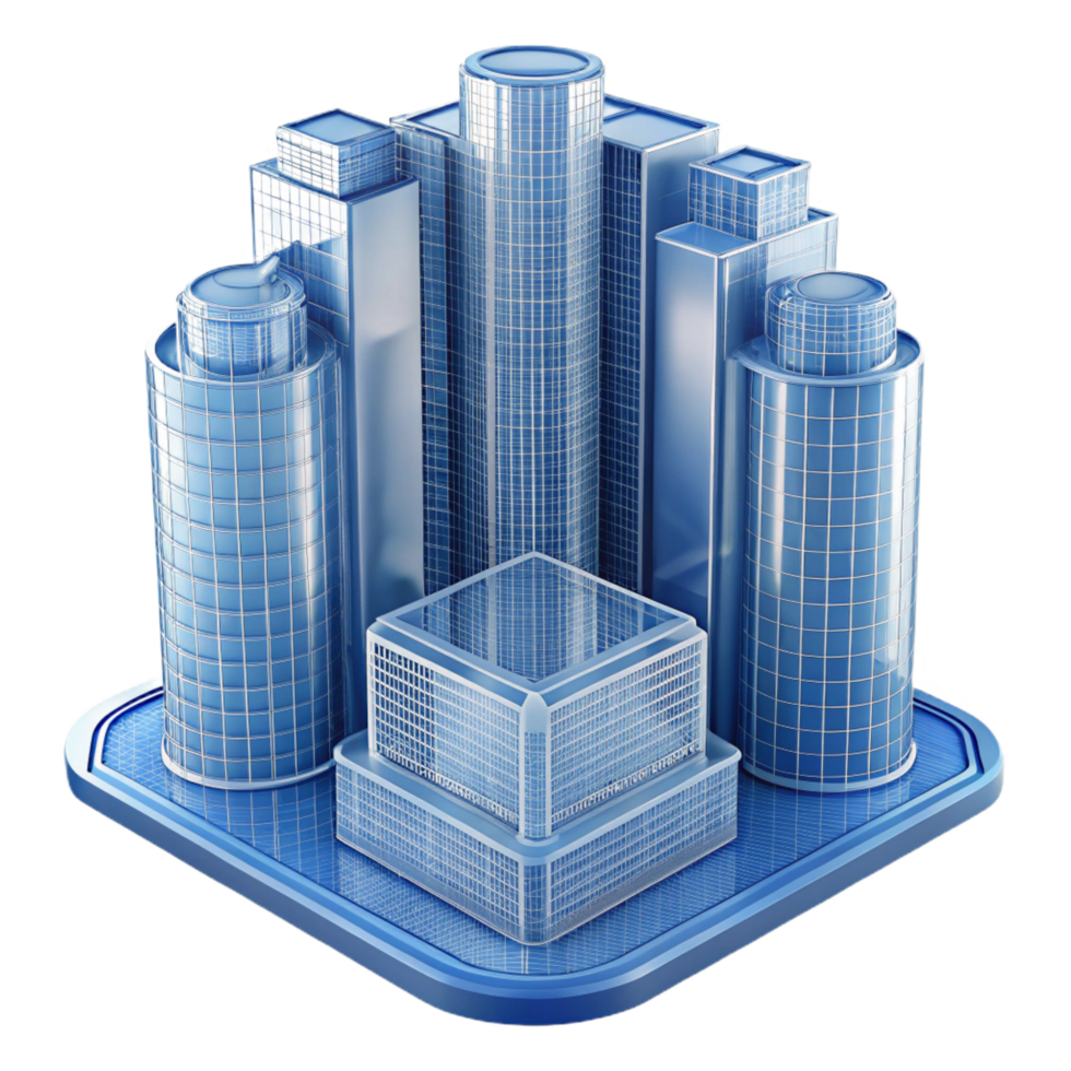 celebrated renaissance Skyscraper blueprint architectural drawing, with Transparent Background elite png