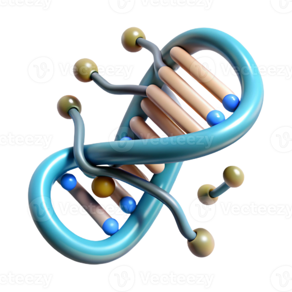 dramatic creative Abstract Dna Strand with Binary Code Isolated original png