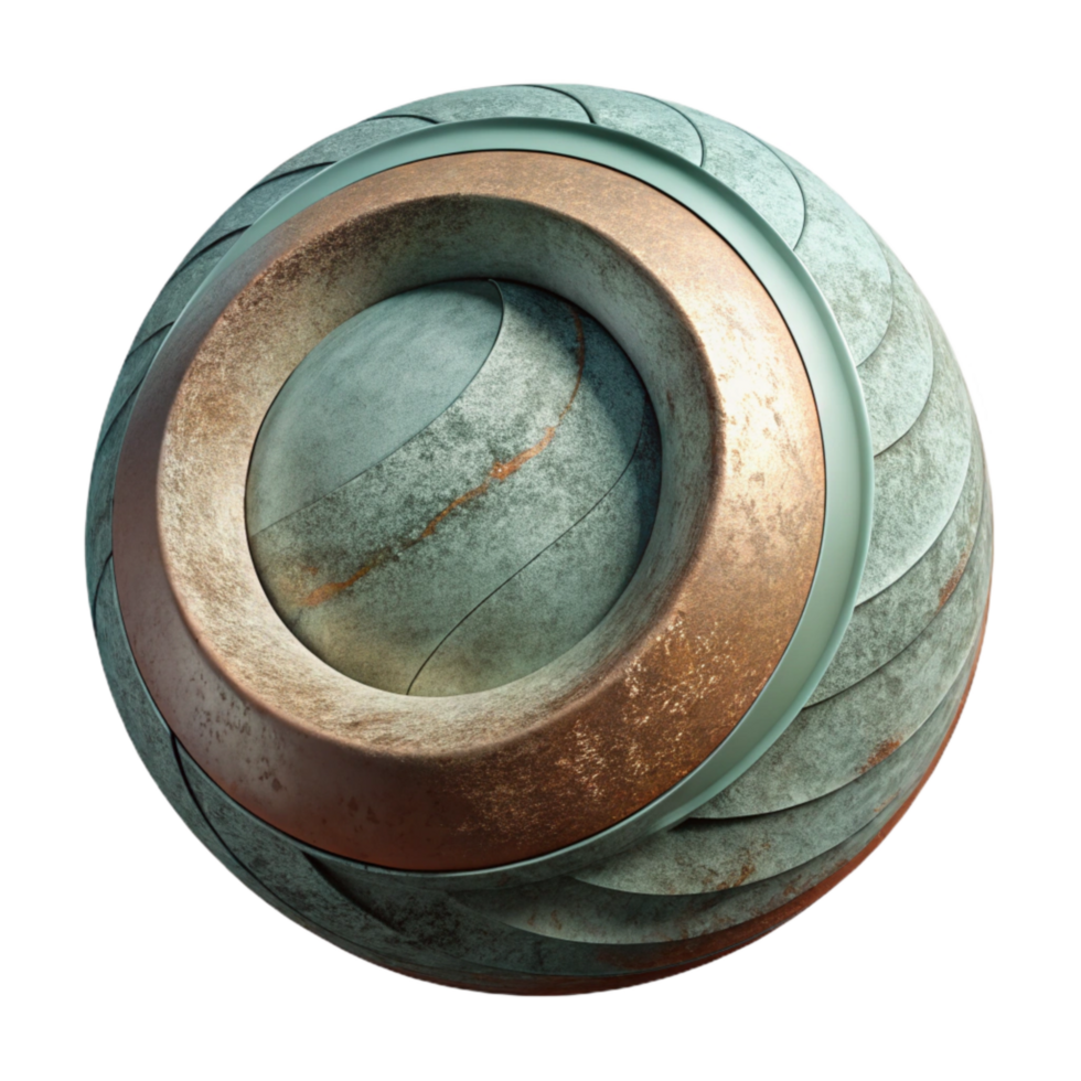 beautiful creative Abstract Circular Shape with Textured Surface Transparent Background authentic png