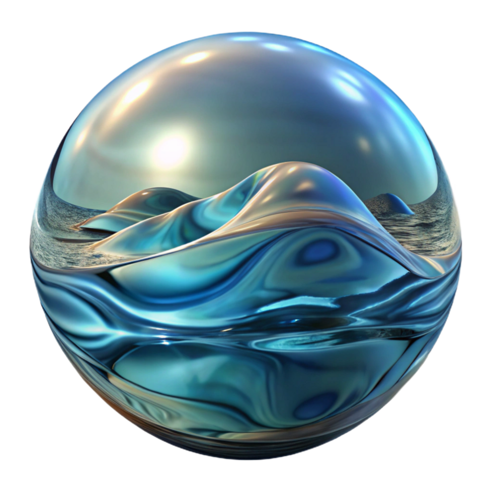 beautiful contemporary Abstract Distorted Reflection in Water Ripples Transparent Background png