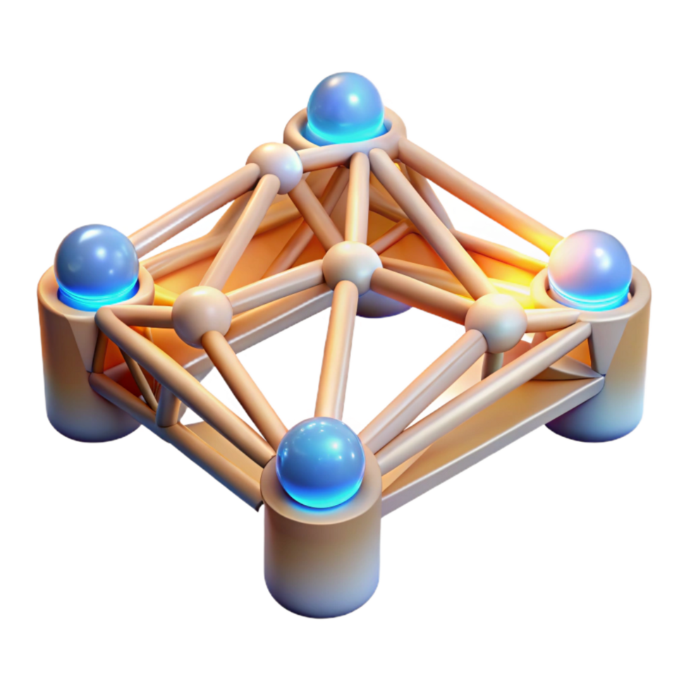 impressive creative Abstract Glowing Bridge Network Cutout Element authentic png