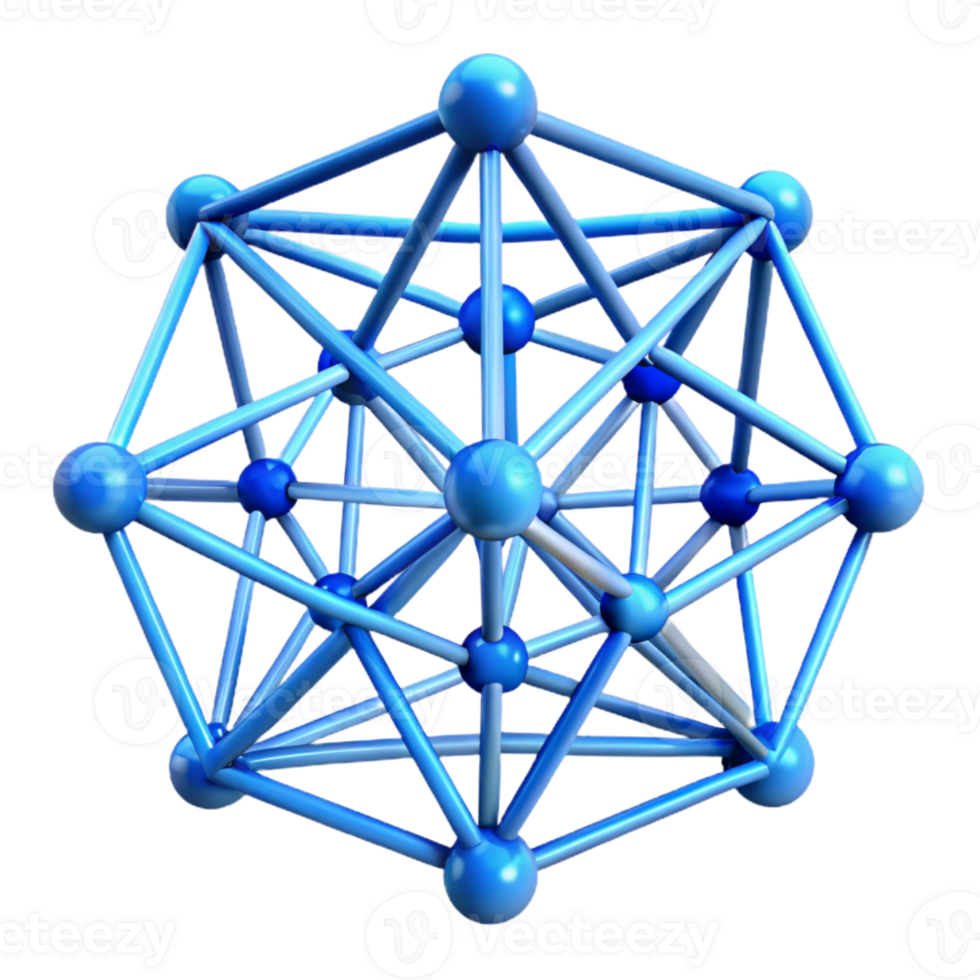 impressive classic Abstract Network of Lines Blue Hue Isolated high resolution png