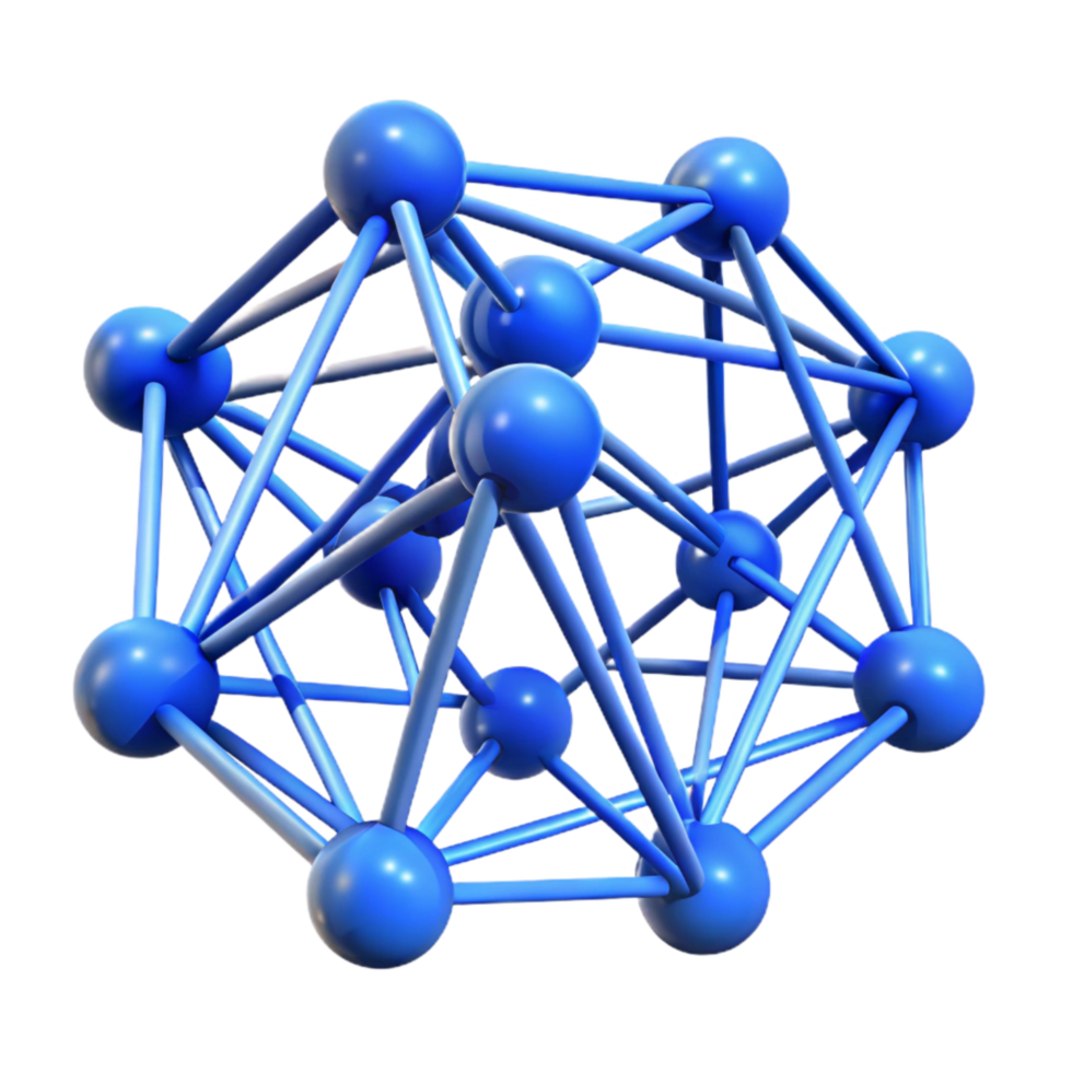 magnificent artistic Abstract Network of Lines Blue Hue Isolated premium png