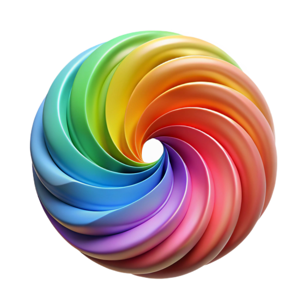 extraordinary rustic Abstract Rainbow Vortex Cutout with Soft Lighting high resolution png