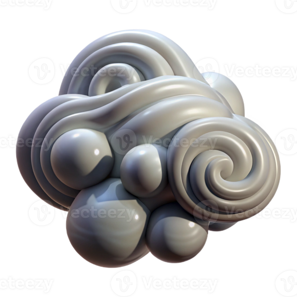 elegant rustic Abstract Storm Clouds Isolated with Swirling Motion genuine png