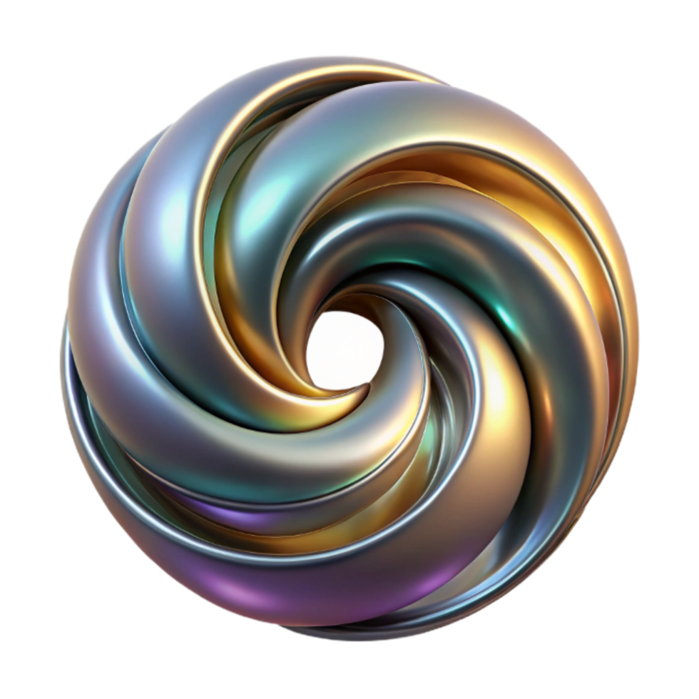 serene modern Abstract Swirl Design with Pastel Colors Isolated exclusive png
