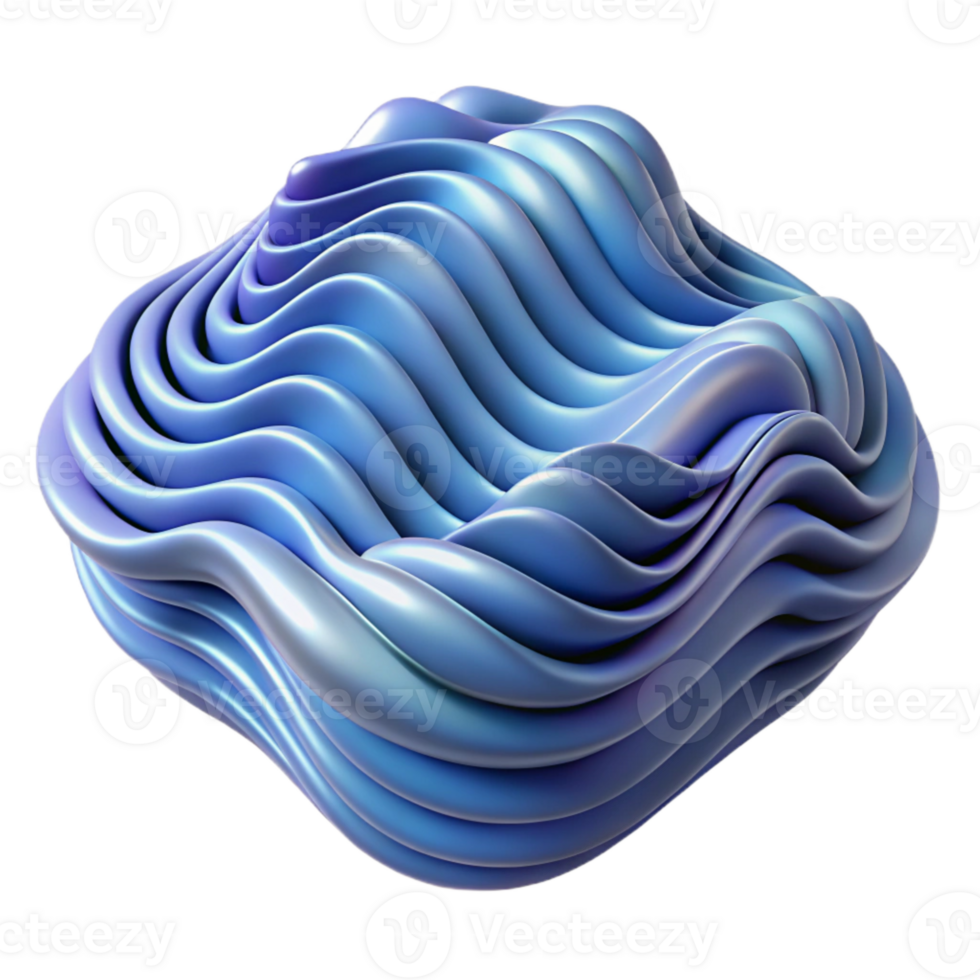 magnificent creative Abstract Wave Pattern with Depth Illusion Transparent premium png
