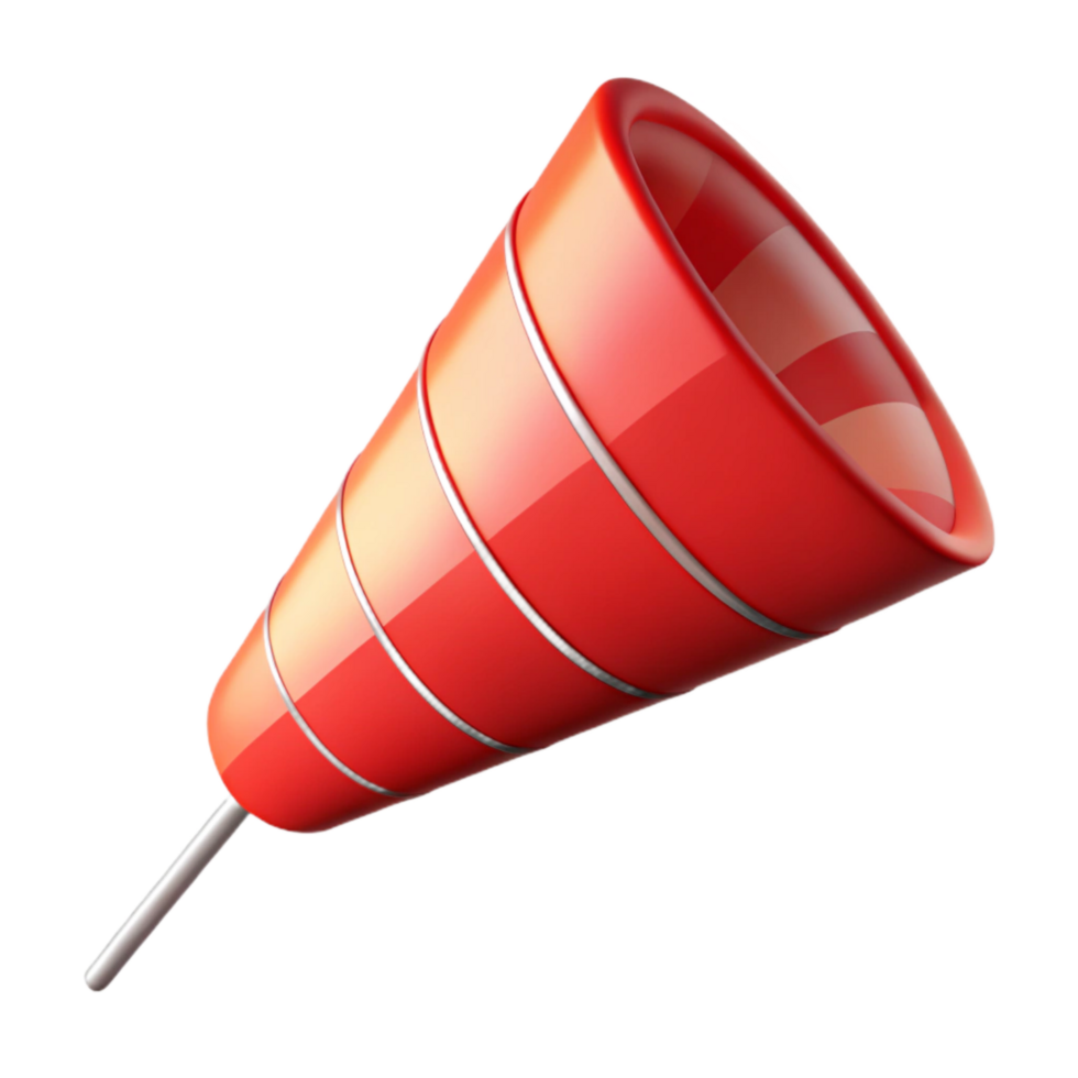 beautiful creative Abstract Windsock Design Red Isolated Cutout png