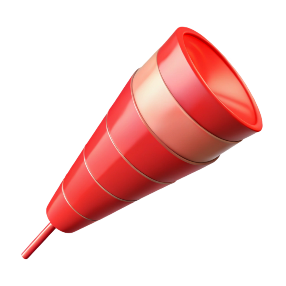dramatic contemporary Abstract Windsock Design Red Isolated Cutout exclusive png