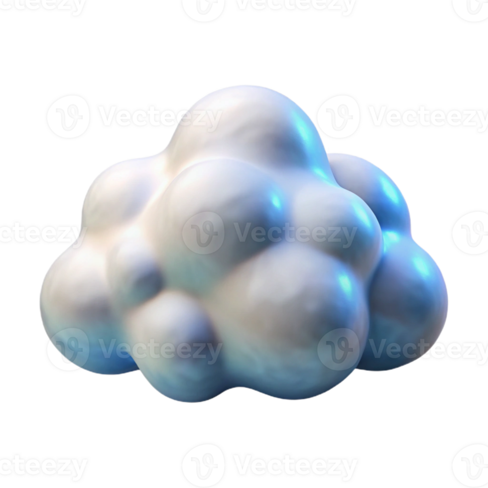 beautiful minimalist Airbrushed Cloud Design White Cutout Transparent Background exclusive png