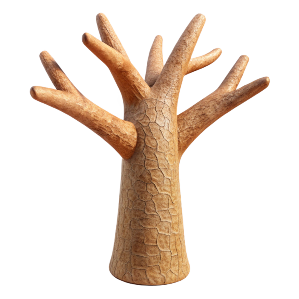 extraordinary rustic Algorithmic Stem Cutout Textured Bark Transparent Background high resolution png
