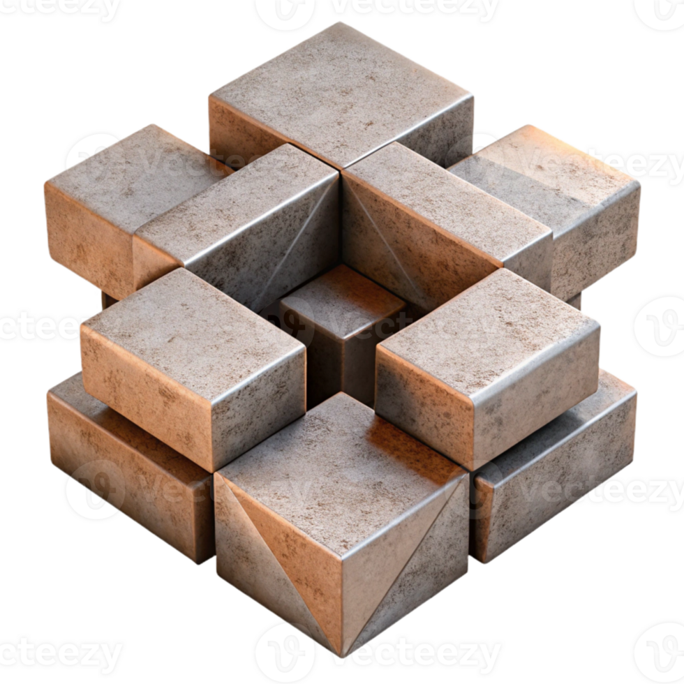 dramatic abstract Angled Blocks Creating Perspective Cutout exclusive png