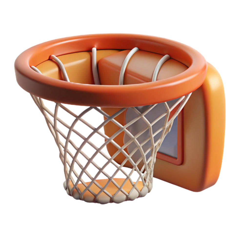 dramatic rustic Basketball Hoop Cutout with Net and Backboard Detail high quality png