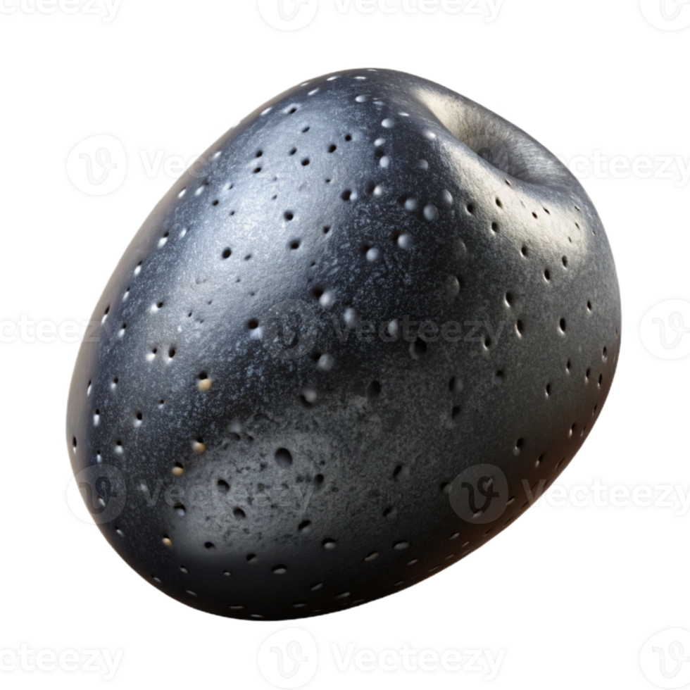 dramatic abstract Bioengineered Seed Transparent Background Black Speckled Surface high resolution png
