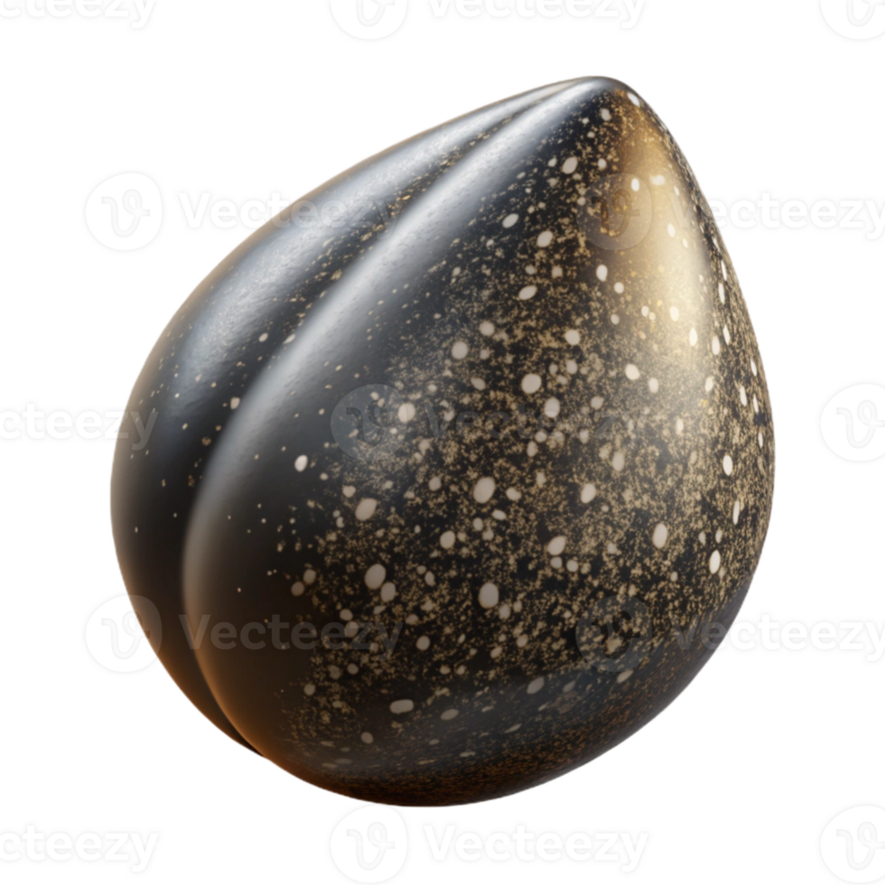 extraordinary artistic Bioengineered Seed Transparent Background Black Speckled Surface professional png