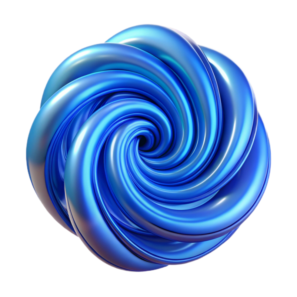 beautiful rustic Blue Abstract Swirls in Distorted Glass Isolated png