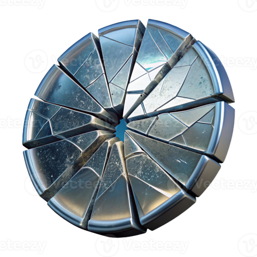 elegant rustic Broken Glass Cutout with Transparent Background and Crack Pattern high resolution png