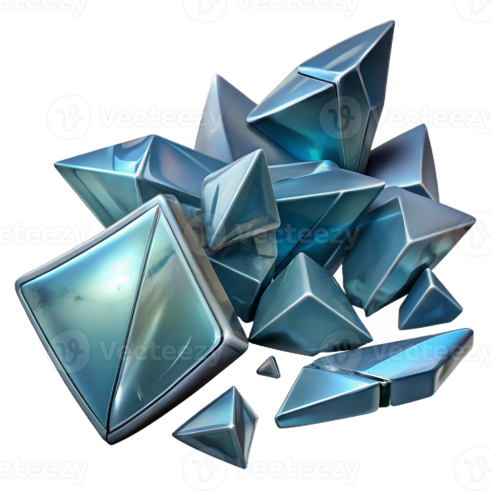 impressive classic Broken Glass Fragments Cutout with Realistic Transparency detailed png