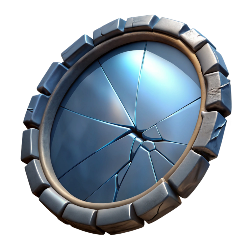 beautiful traditional Broken Mirror Cutout with Realistic Depth of Field professional png