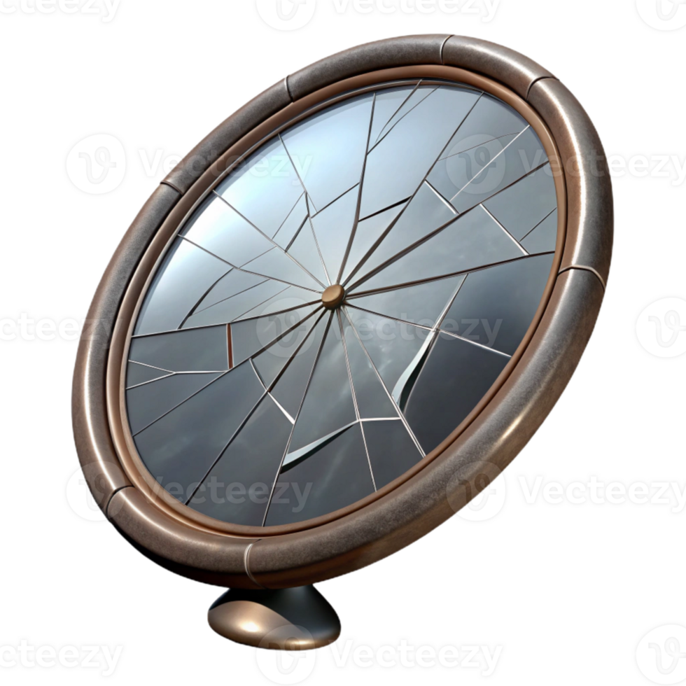 magnificent traditional Broken Mirror with Realistic Cracks and Shattered Pieces high quality png