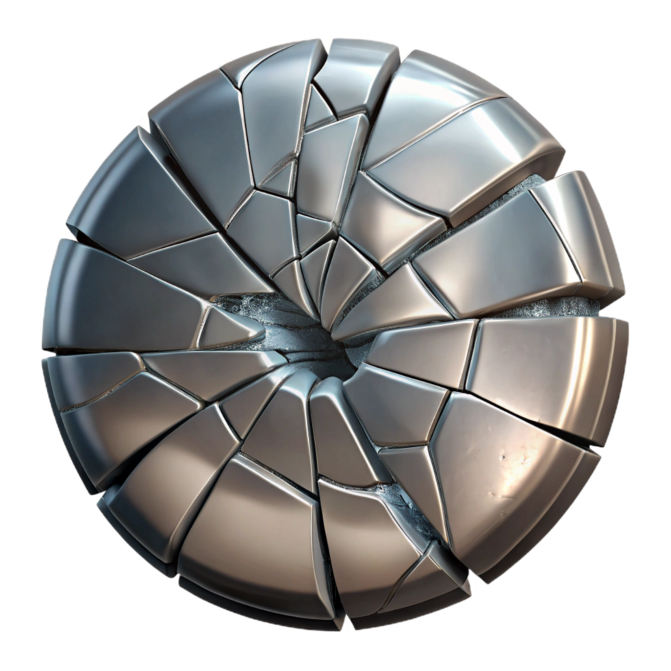 elegant abstract Broken Mirror Texture Cutout with Realistic Cracks professional png