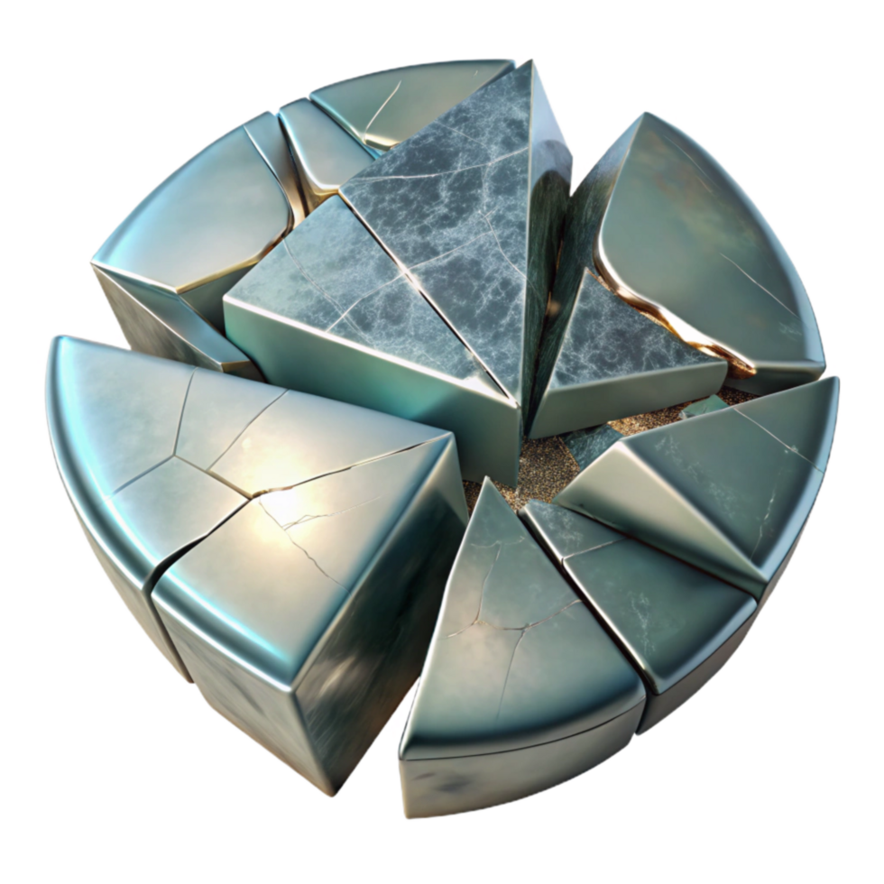 extraordinary abstract Broken Reflection with Distorted Perspective and Transparency genuine png