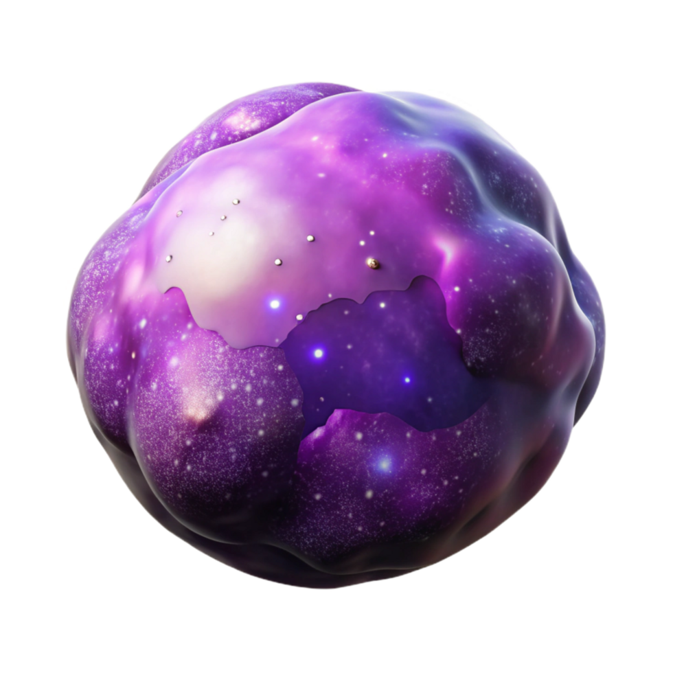 elegant abstract Celestial Scene Purple Nebula Isolated on Transparent Background genuine png