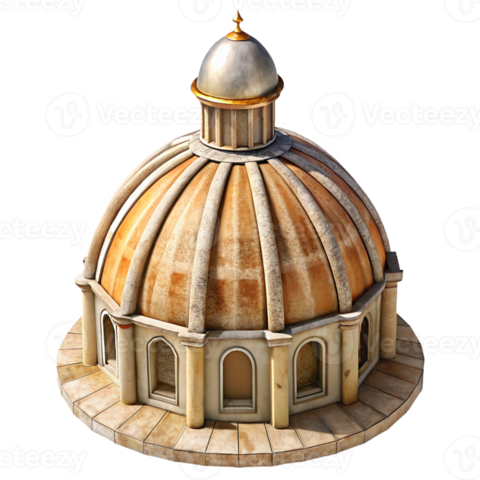 dramatic rustic Cathedral Dome Cutout Upward Angle Transparent Background high quality png