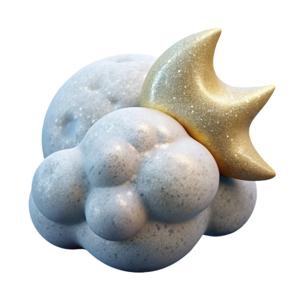 stunning modern Celestial Foam Cutout with Airy Light Texture premium png