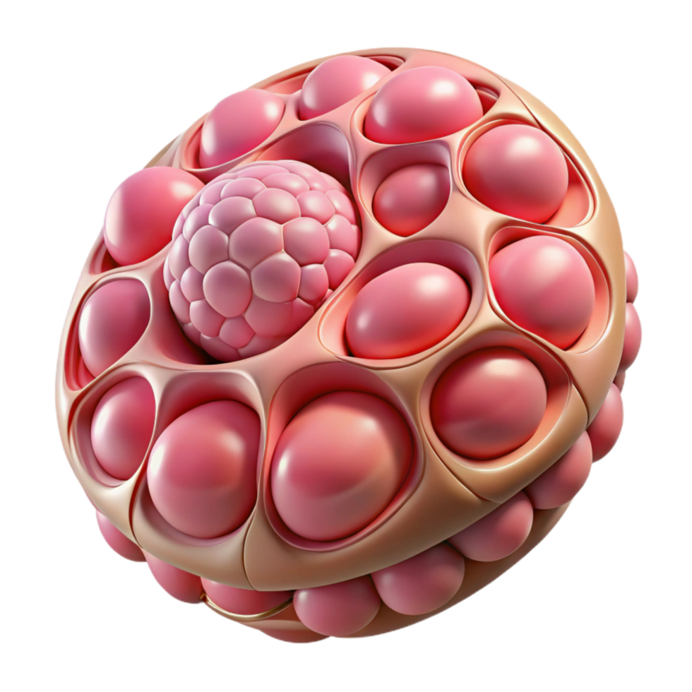 serene contemporary Cellular Structure Diagram Pink Transparent Background genuine png