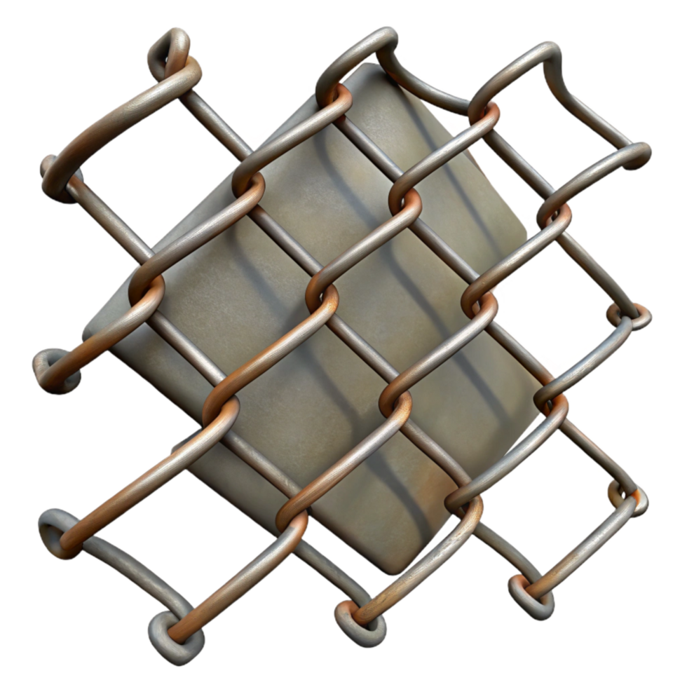 beautiful abstract Chain Link Fence Metal Texture Isolated Element png