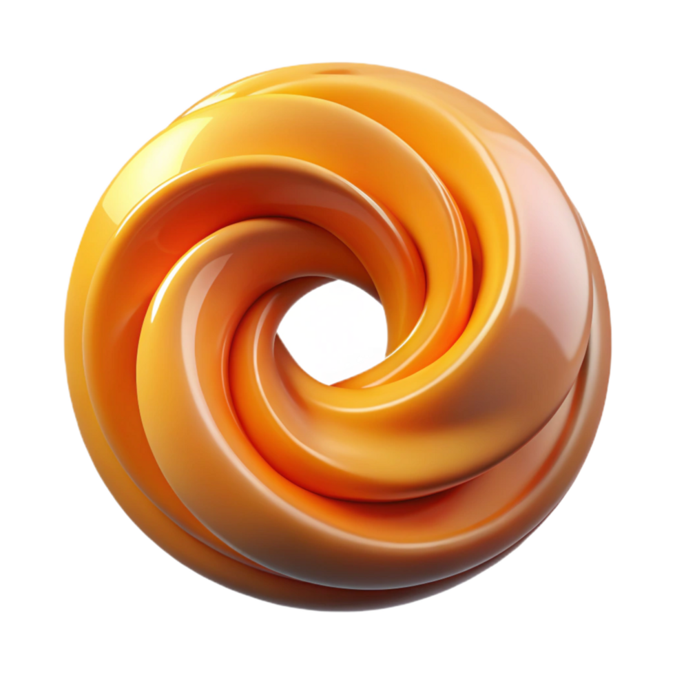 stunning minimalist Circular Flux Motion with Orange Hue Transparent Background professional png