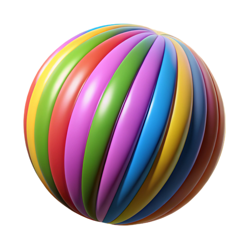 beautiful traditional Colorful Stripes Depth Illusion Cutout professional png