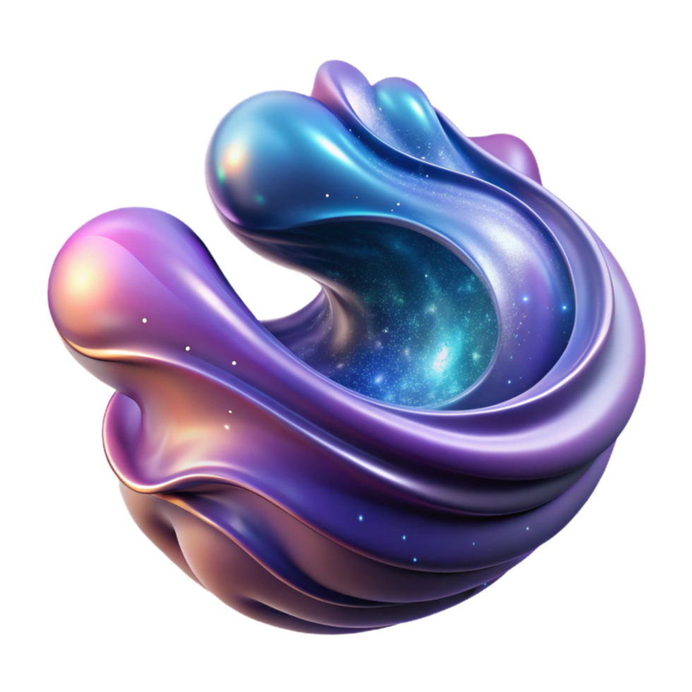extraordinary abstract Cosmic Flow Cutout with Dynamic Motion Blur original png