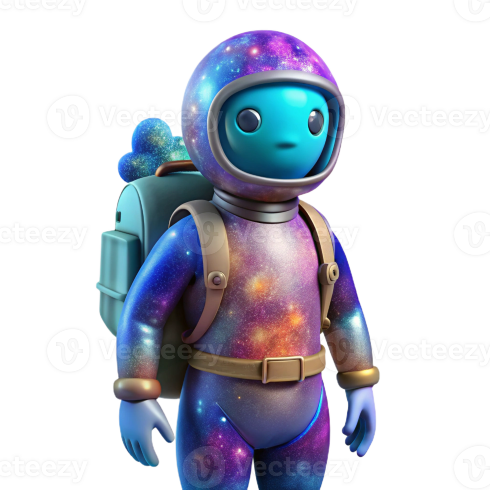 extraordinary traditional Cosmic Traveler in Vibrant Nebula Transparent Background premium png