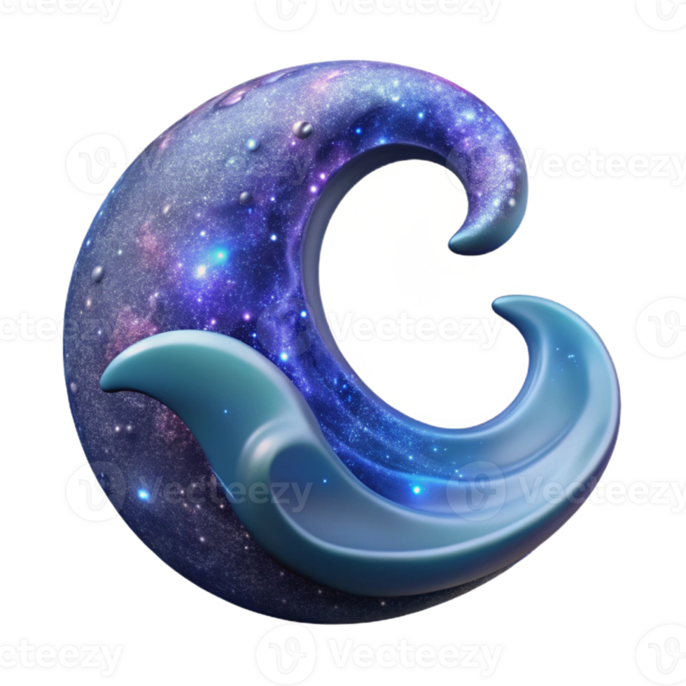 stunning creative Cosmic Wave Silhouette Cutout on Transparent Background premium png