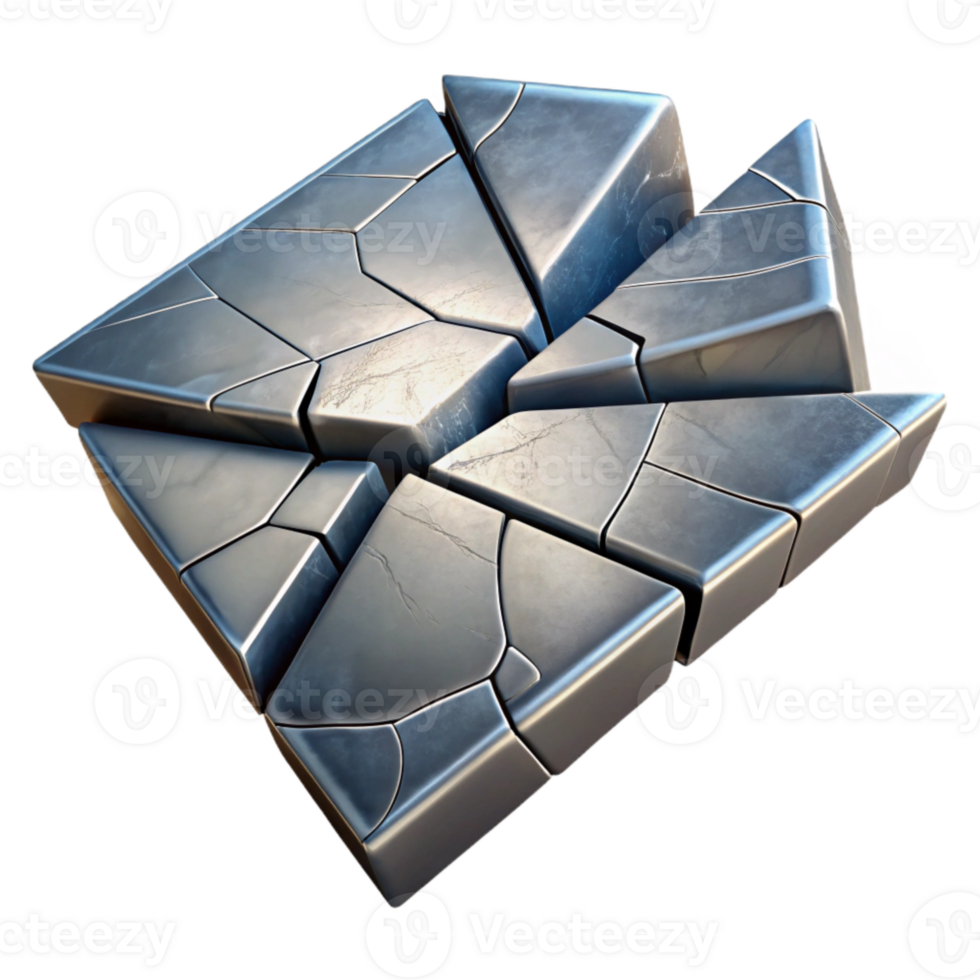 extraordinary contemporary Cracked Mirror Effect Cutout with Diagonal Fracture high resolution png
