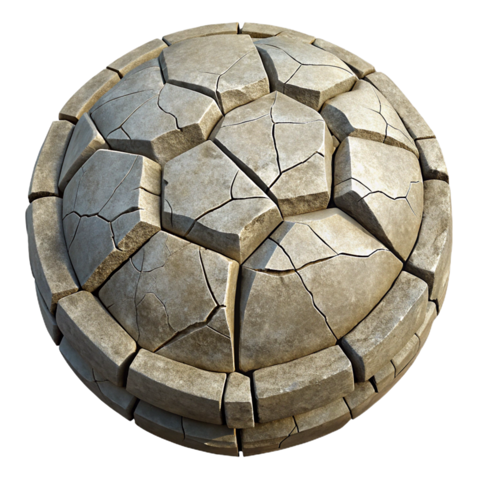 beautiful rustic Cracked Concrete Texture Top View Transparent Background high quality png
