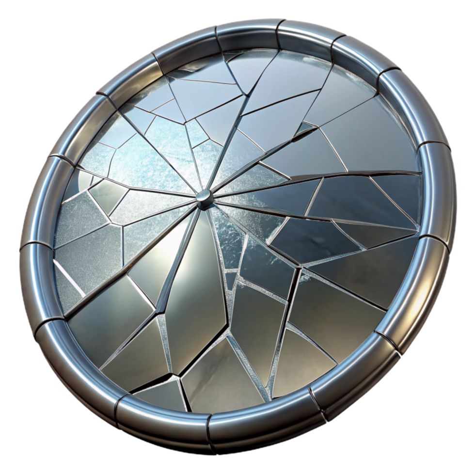 extraordinary abstract Cracked Mirror Surface Cutout with Jagged Lines premium png