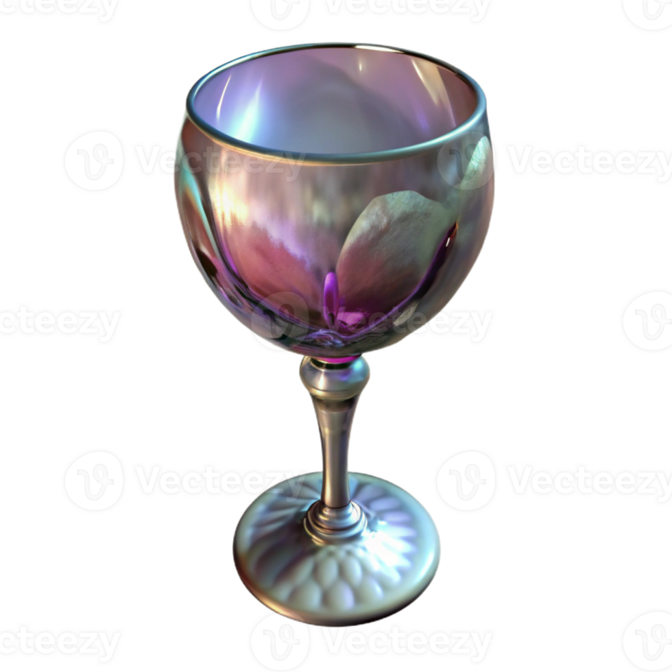 extraordinary traditional Crystal Wine Glass Isolated with Realistic Reflections premium png