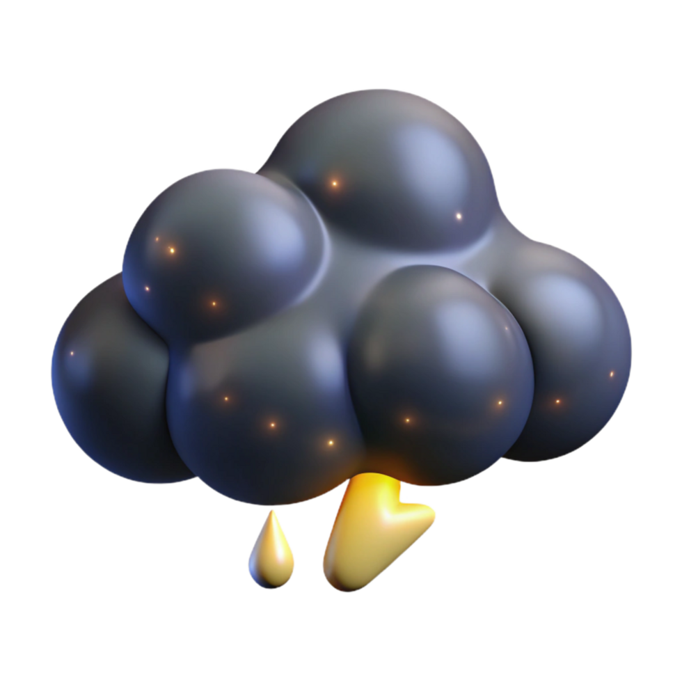 serene vintage Dark and Stormy Sky Transparent Background Isolated exclusive png