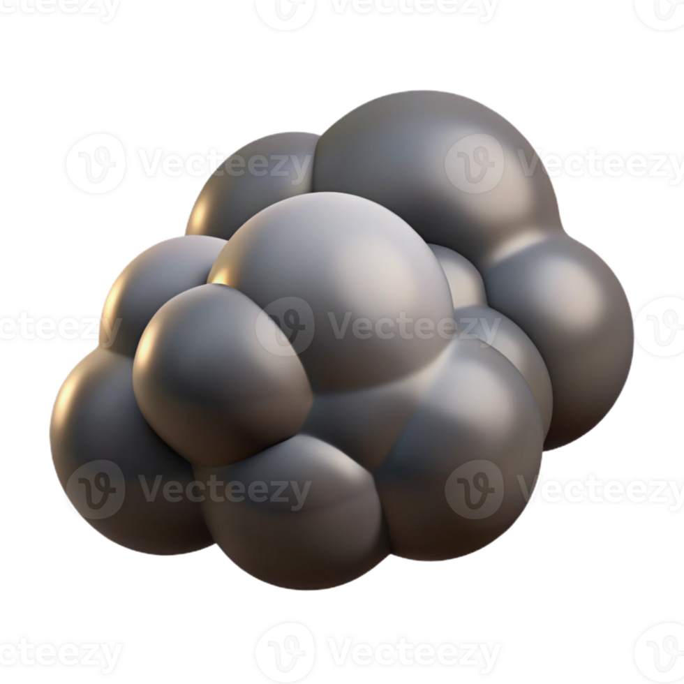 elegant rustic Dark Grey and White Storm Clouds Isolated Element genuine png