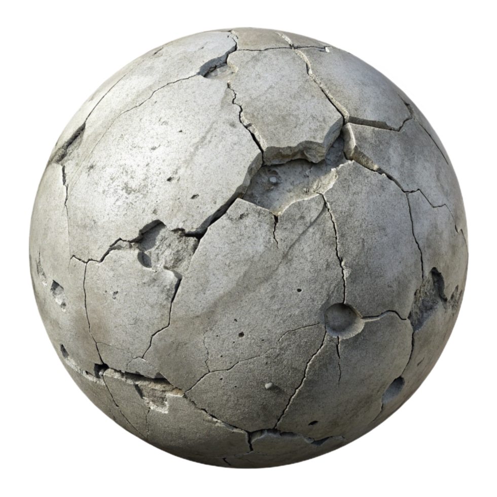 beautiful classic Damaged Concrete Texture Cutout with Cracks and Scratches Transparent Background high resolution png