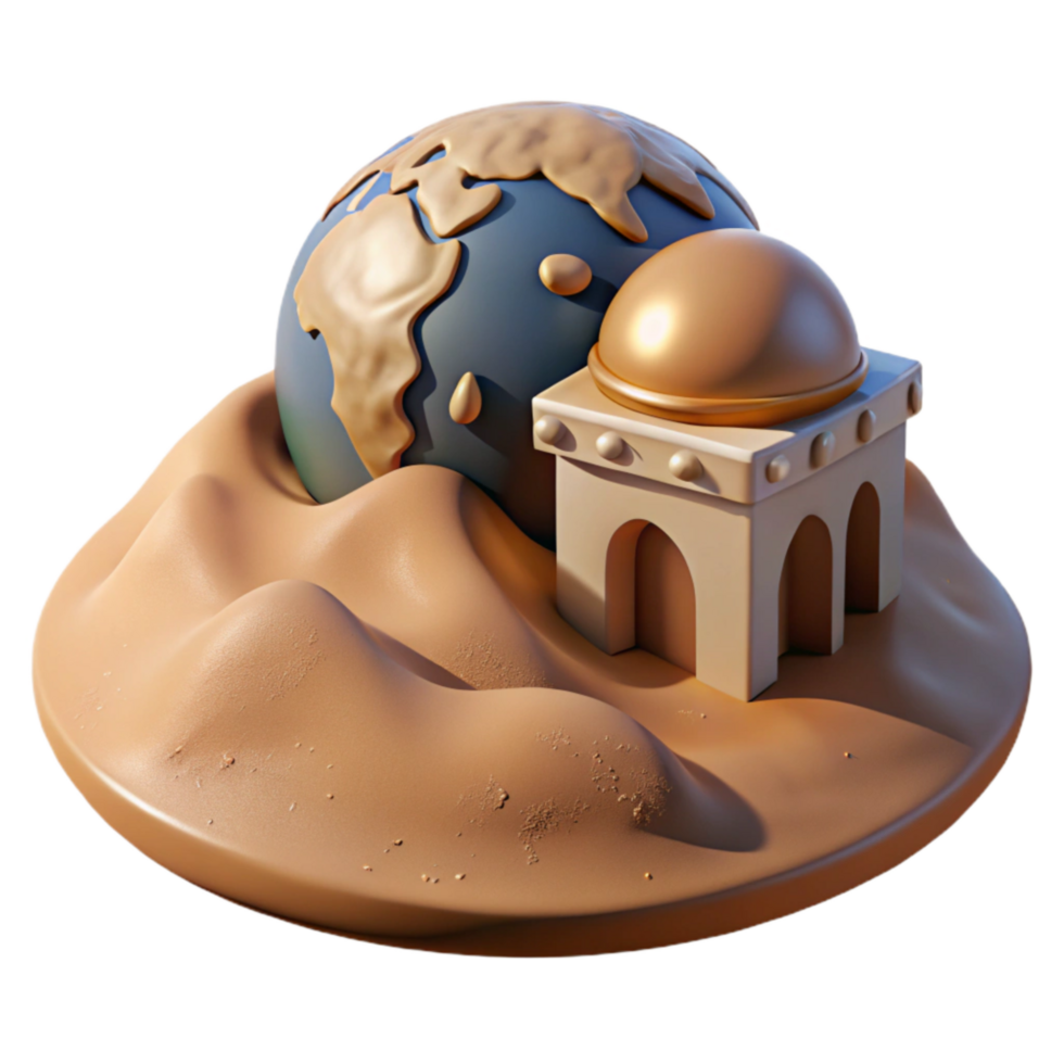 elegant abstract Desert Sand Dune Aerthys Building Isolated Element genuine png