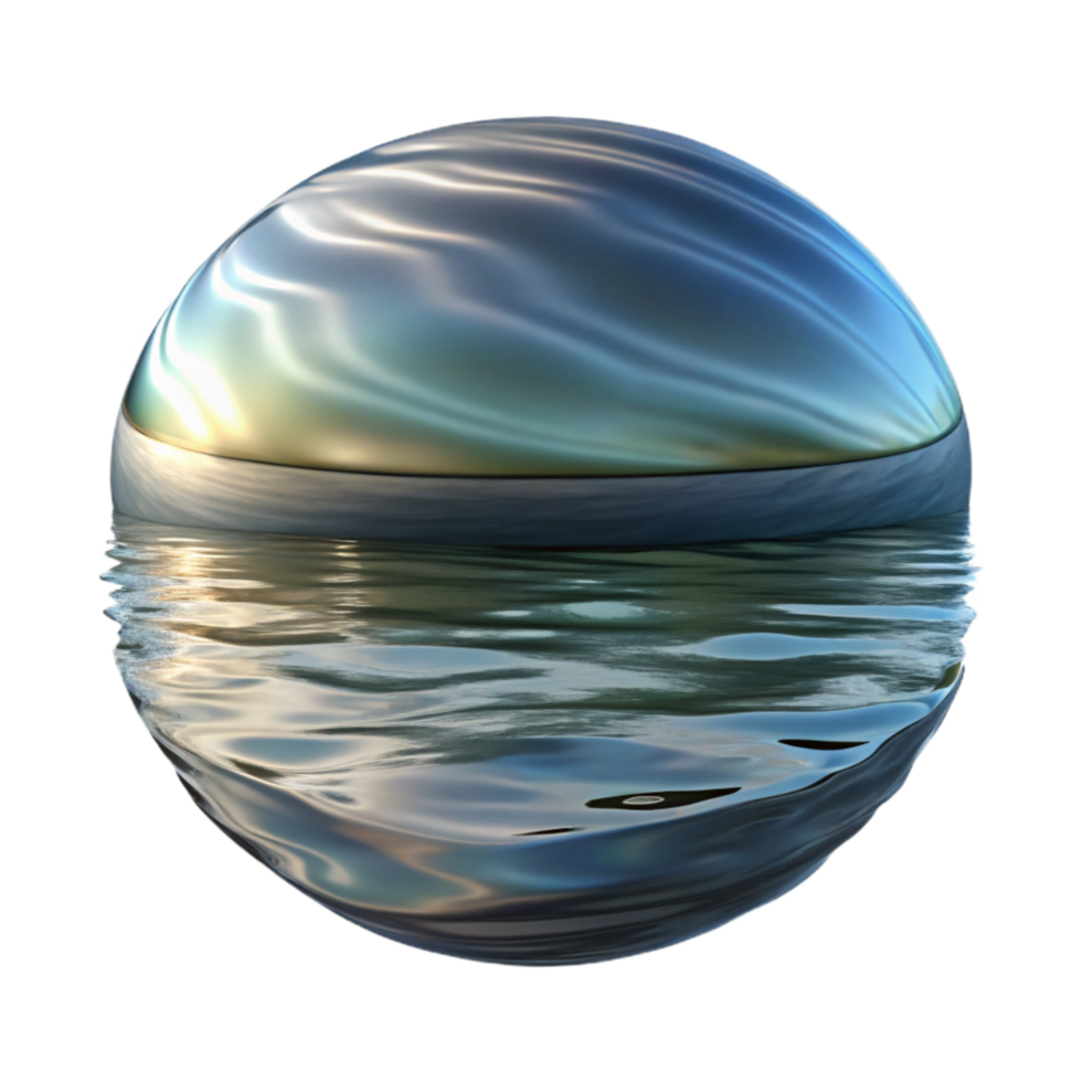 magnificent artistic Distorted Blurred Reflection in Water Surface Isolated authentic png