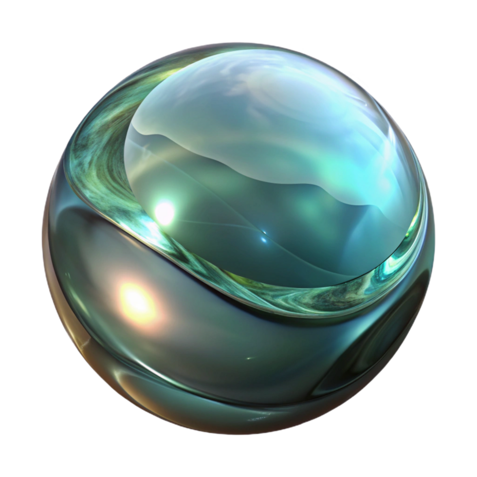 dramatic modern Distorted Glass Reflection with Colorful Light Isolated premium png